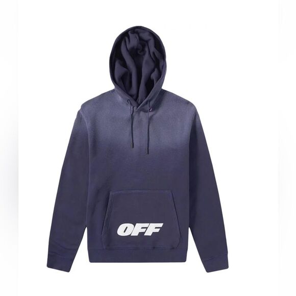 Off White Unisex Men’s Women's Size Medium Blue Ombré Wing Off Logo Hoodie - Picture 16 of 16